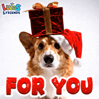 Merry Christmas Dog GIF by Lucas and Friends by RV AppStudios