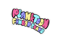 planktoonfingerboard happy pink colorful pastel Sticker