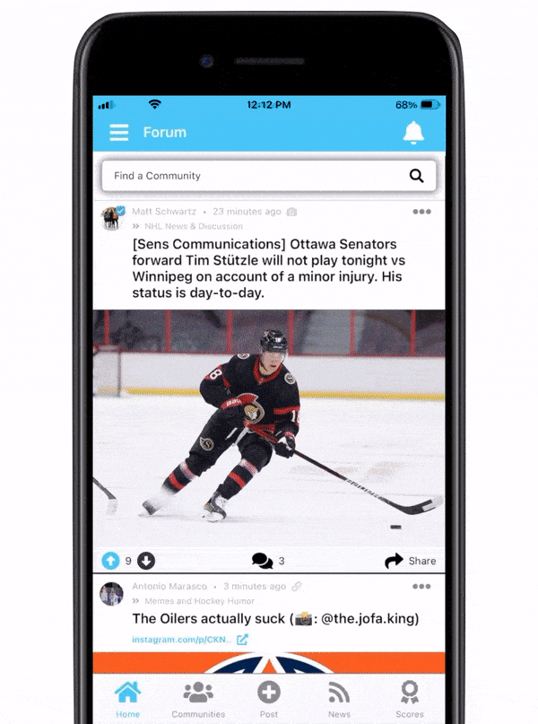 hockeyplayersclub nhl hockey players club hockey app hpc app GIF