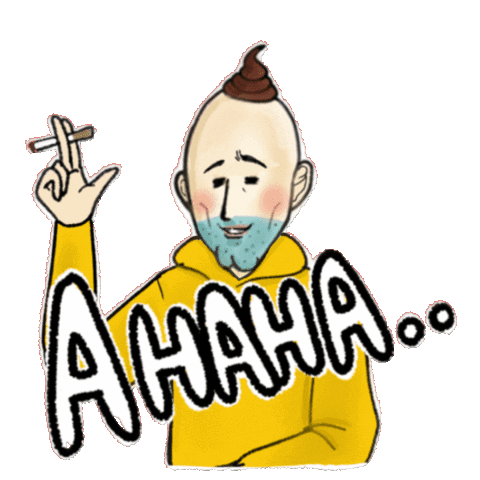 タバコ 笑 Sticker