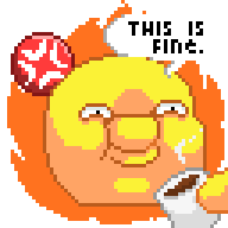 Angry On Fire Sticker by Apeironnft