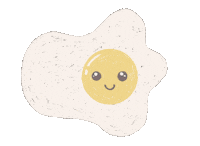 abrilbetances illustration white yellow egg Sticker