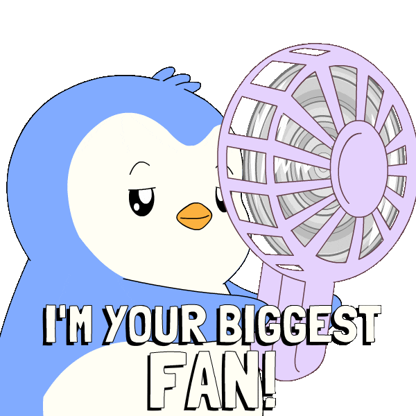 Big Fan Summer Sticker by Pudgy Penguins