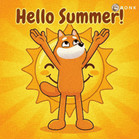 Hello Summer Sun Salutation GIF by BONK