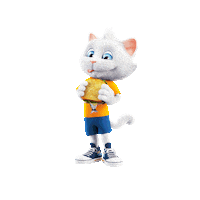 Familypark cat hungry eating eat Sticker