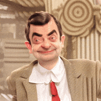 Happy Mr Bean GIF