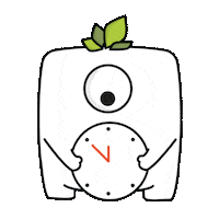 Uhr Moonie Sticker by moondesign