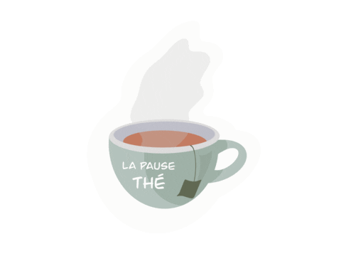Tea Time Sticker by Marion Moyon