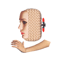 red lips fashion Sticker by Chantal Caduff