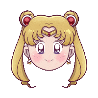 Guibleyart happy feliz usagi sailormoon Sticker