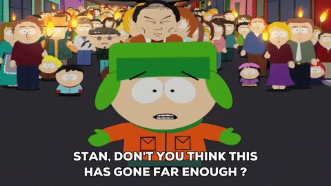 kyle broflovski angry mob GIF by South Park 
