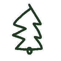 rscued christmas winter tree forest Sticker