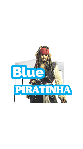 Bluedesenvolvimento blue jack sparrow pirata piratinha Sticker