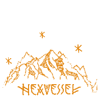 HexvesselOfficial fire nature mountain heavymetal Sticker
