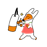 foxbrush_ fox power rabbit punch Sticker