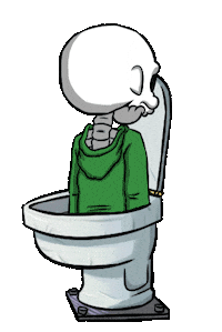 cinicgames skeleton skinny the wardrobe cinic games Sticker