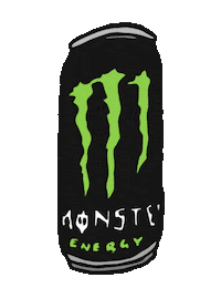HattiRex illustration drink monster energy Sticker