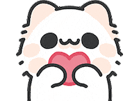 Broken Heart Cat Sticker by MYAOWL