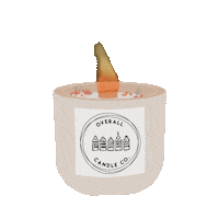 Overallcandleco candle flame cosy wick Sticker