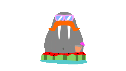 Doodling_Peacock giphyupload holiday beach chill Sticker