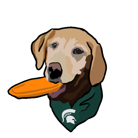 Msu Zeke The Wonder Dog Sticker by Michigan State University