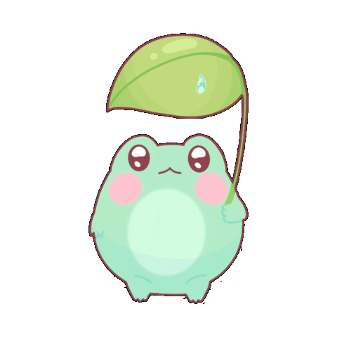 chuchuillustrations giphyupload kawaii adorable rain Sticker