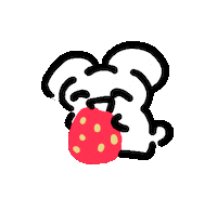 Strawberry Eating Sticker by Annafish