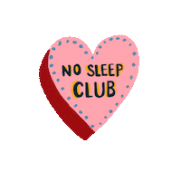 Sleepy No Sleep Sticker by Eleanor Bowmer