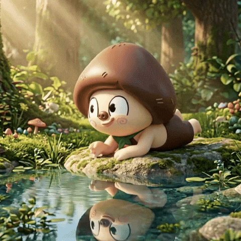 Kiwi Fairy Admiring Himself in Pond | Narcissist