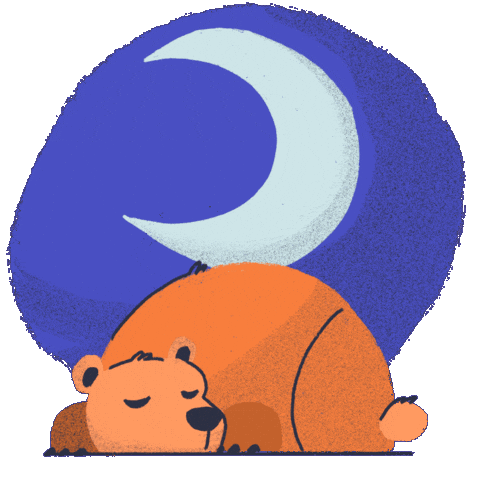 Tired Good Night Sticker by Animanias