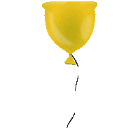 Balloon Bleeding Sticker by Put A Cup In It