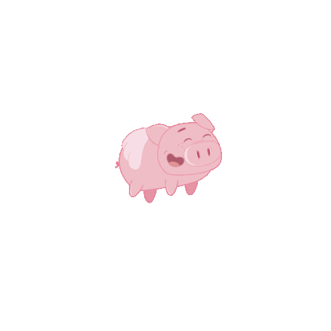 Happy Flying Pig Sticker by PositivelyPigasus