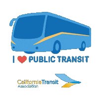 Public Transit Sticker by California Transit Association