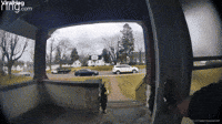 Woman Falls on Slippery Front Steps 