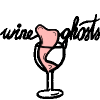 Wine Tasting Rose Sticker by Wine Ghosts