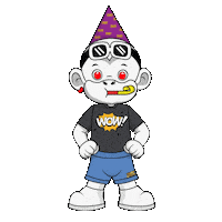 White Monkey Wow Sticker by Zhot