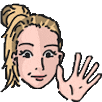 ariacrea giphygifmaker girl hello hi Sticker