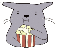 Cat Popcorn Sticker