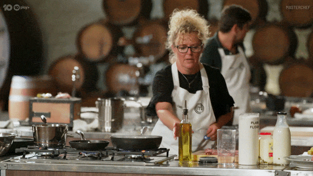 Cook Oil GIF by MasterChefAU