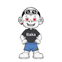 White Monkey Red Earring Sticker by Zhot