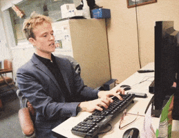 imofficiallyjack office computer suit typing GIF