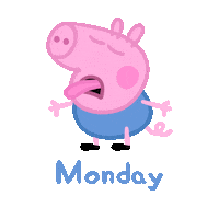 Work Monday Sticker by Peppa Pig