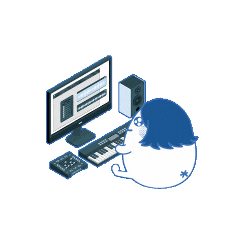 Music Production Egg Sticker by M21.hk