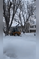 Plow Moves Snow