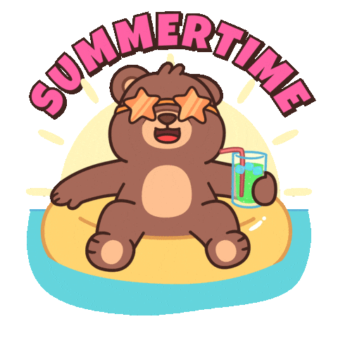 Happy Teddy Bear Sticker by BEARISH