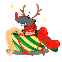 Waving Merry Christmas Sticker
