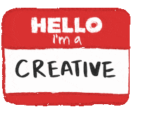 patriciosilvac hello creative name tag nametag Sticker