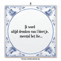 Bier Slapstick GIF by Tegelspreuken.nl