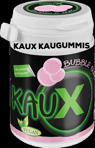 KauxKaugummi giphygifmaker bubble gum chewing gum zuckerfrei GIF