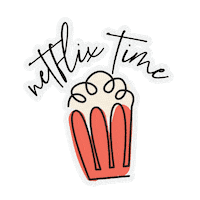 lunadesigncria netflix movie chill relax Sticker